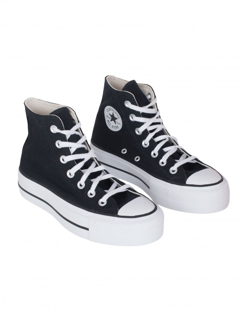 Zapatillas converse de plataforma negras mujer