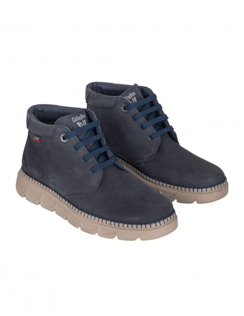 botines azules hombre