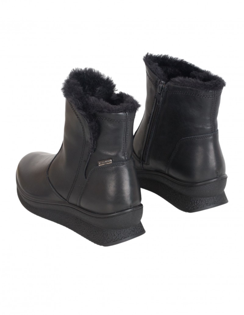 Botas Piel Impermeable Negras Mujer