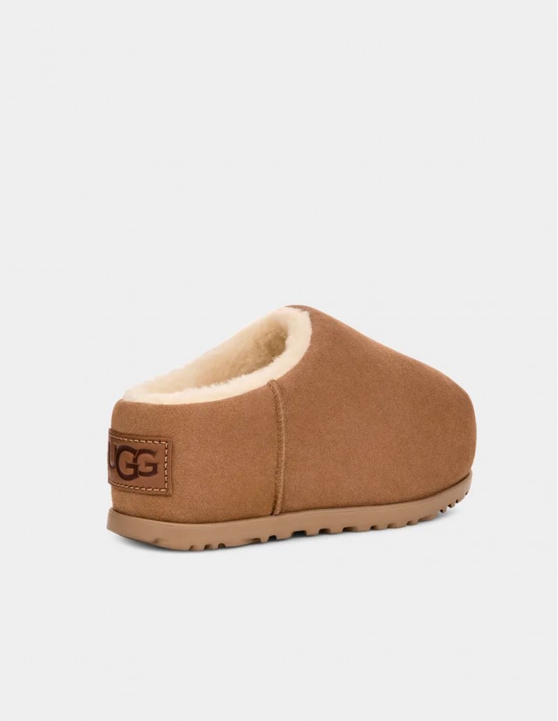 detalle logo UGG pumped zuecos