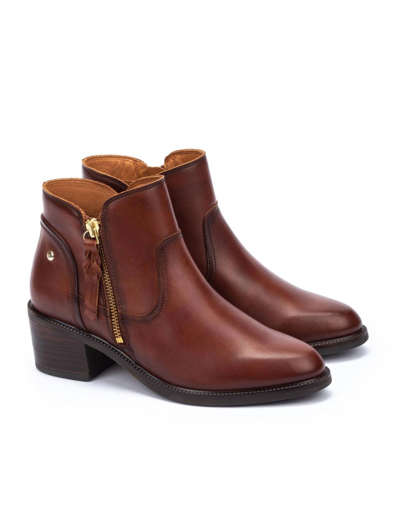 PIKOLINOS Botines Tacón Bajo Marrón 2
