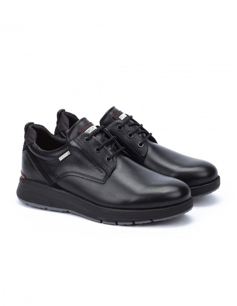 zapatos de piel negros para hombre Pikolinos