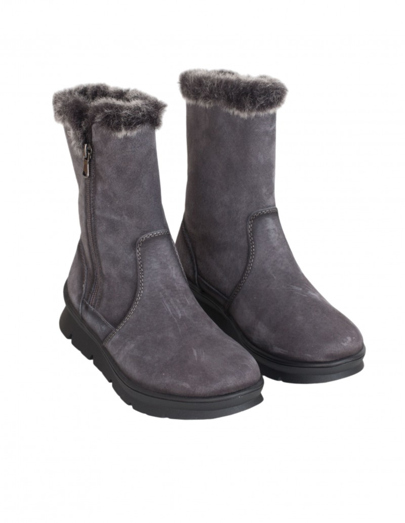 Botas Impermeables Gris con Cremallera para mujer