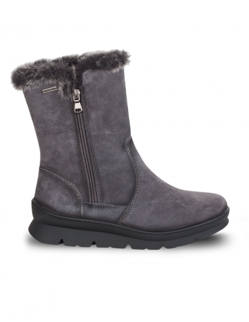 Botas Impermeables Gris Cremallera