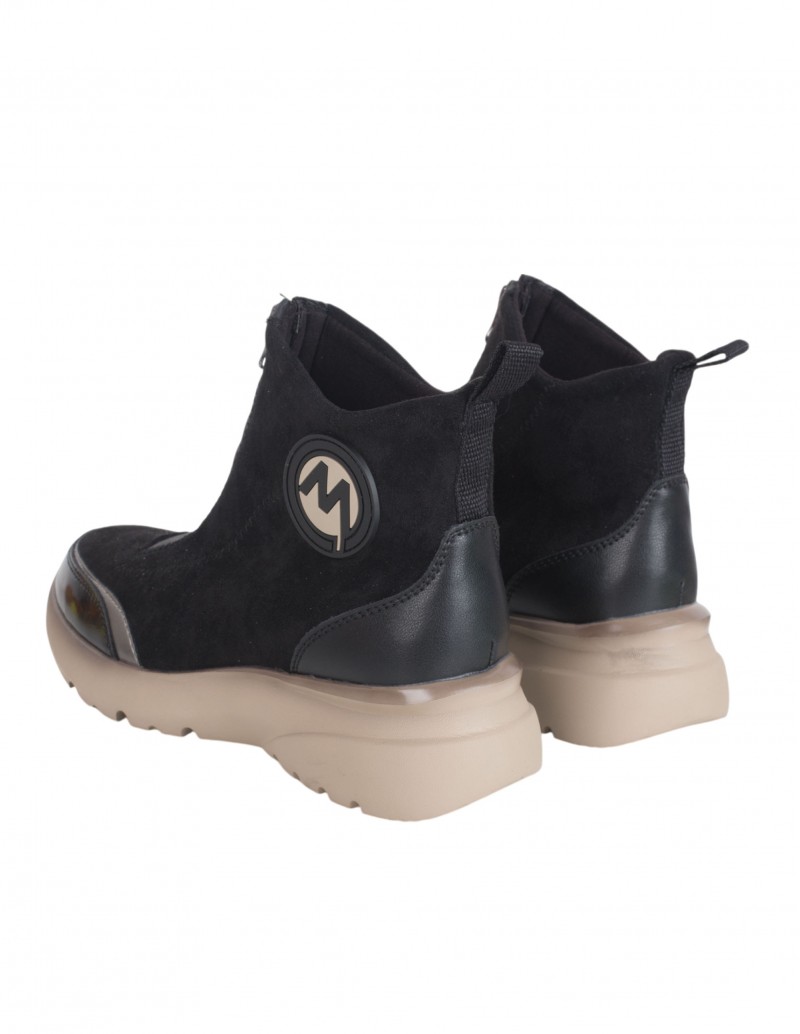 botines negros impermeables para mujer