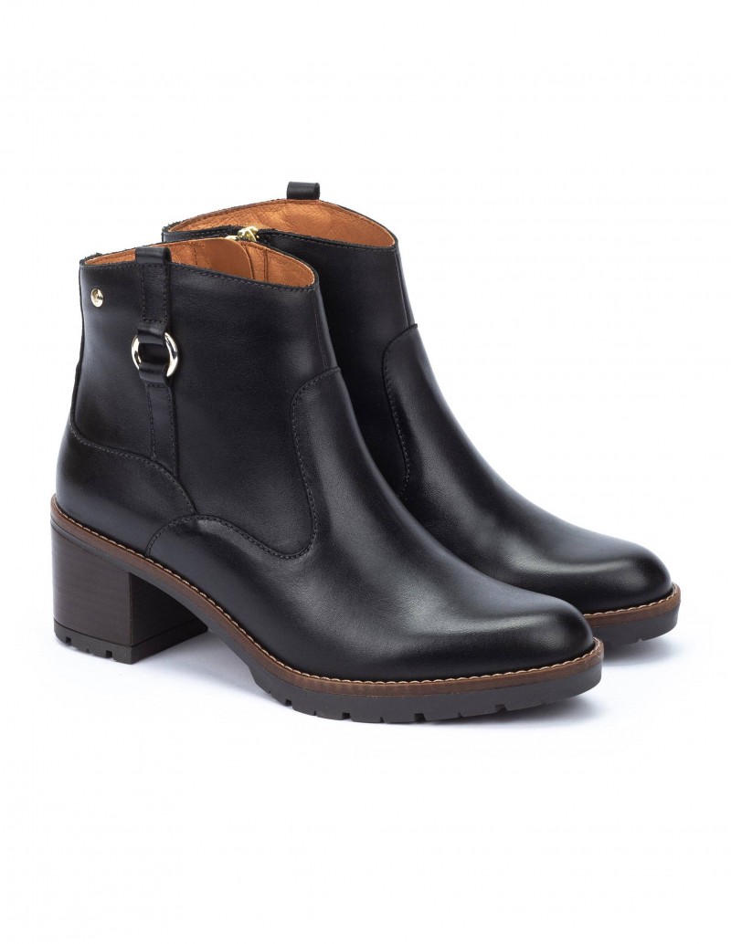 PIKOLINOS Botines Tacón Cuadrado Negro 2