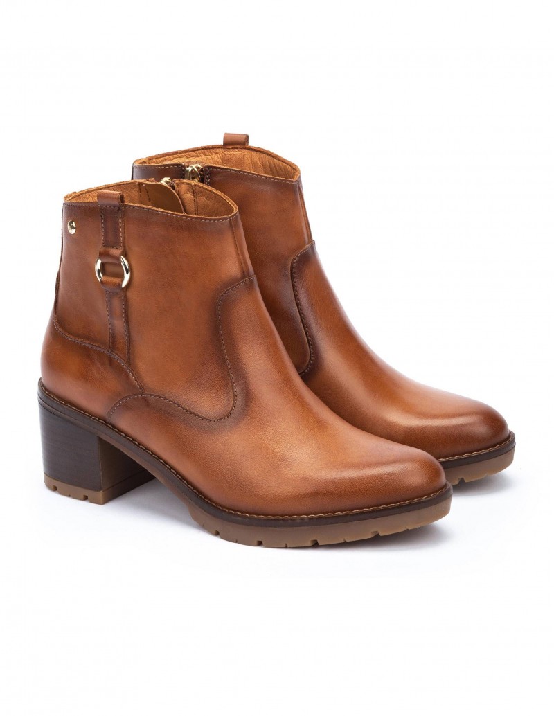 PIKOLINOS Botines Tacón Cuadrado Marrón 2