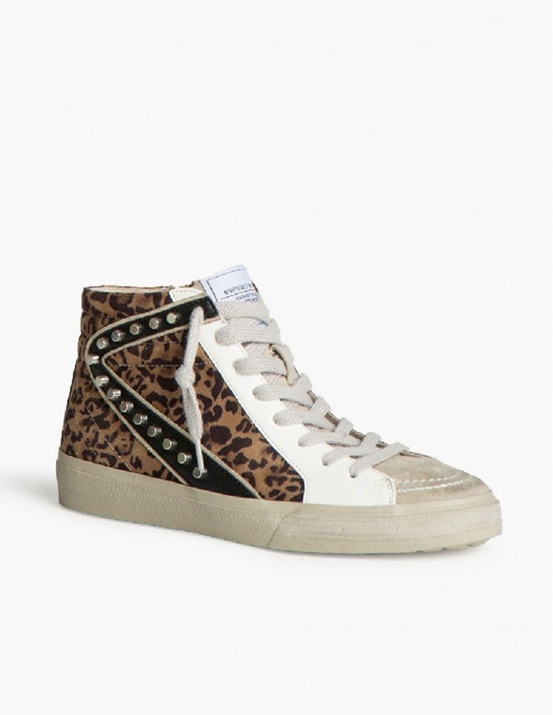 zapatillas deportivas estampado de leopardo