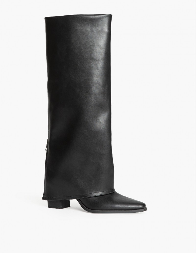 Botas Negras Polaina Cremallera 2