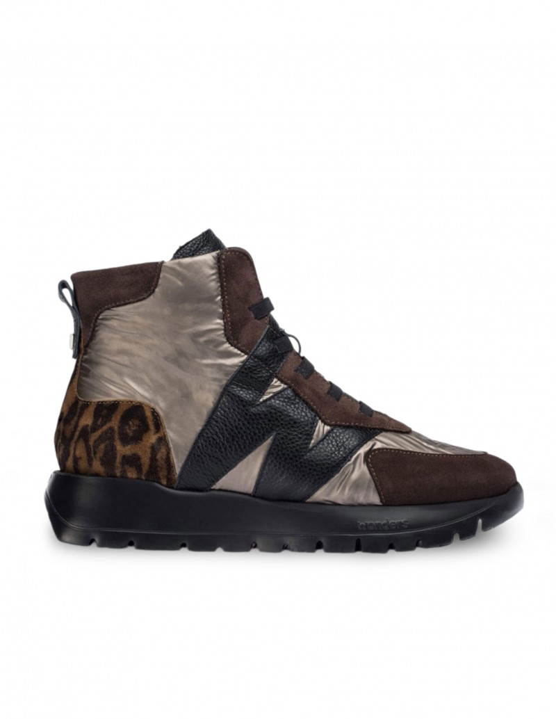 WONDERS Botines Metalizados Leopardo