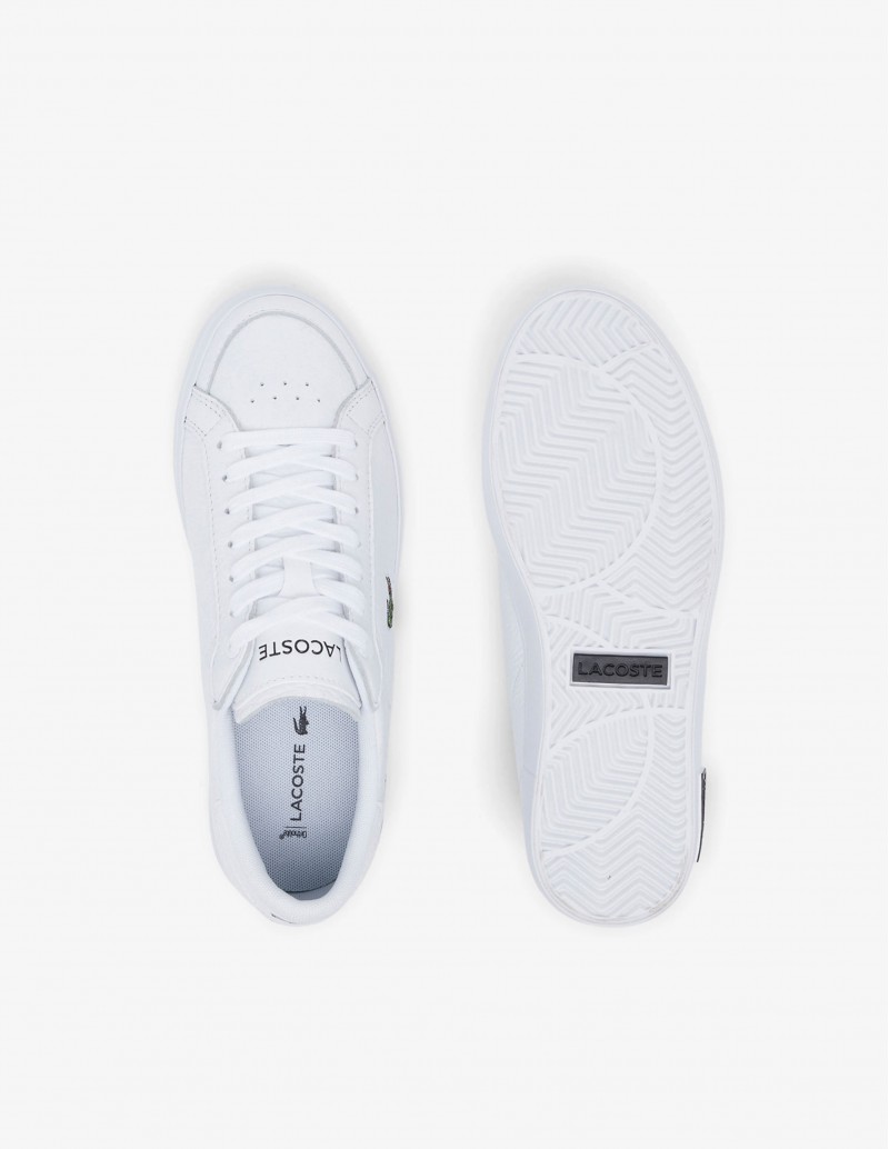 zapatillas blancas de piel Lacoste para mujer