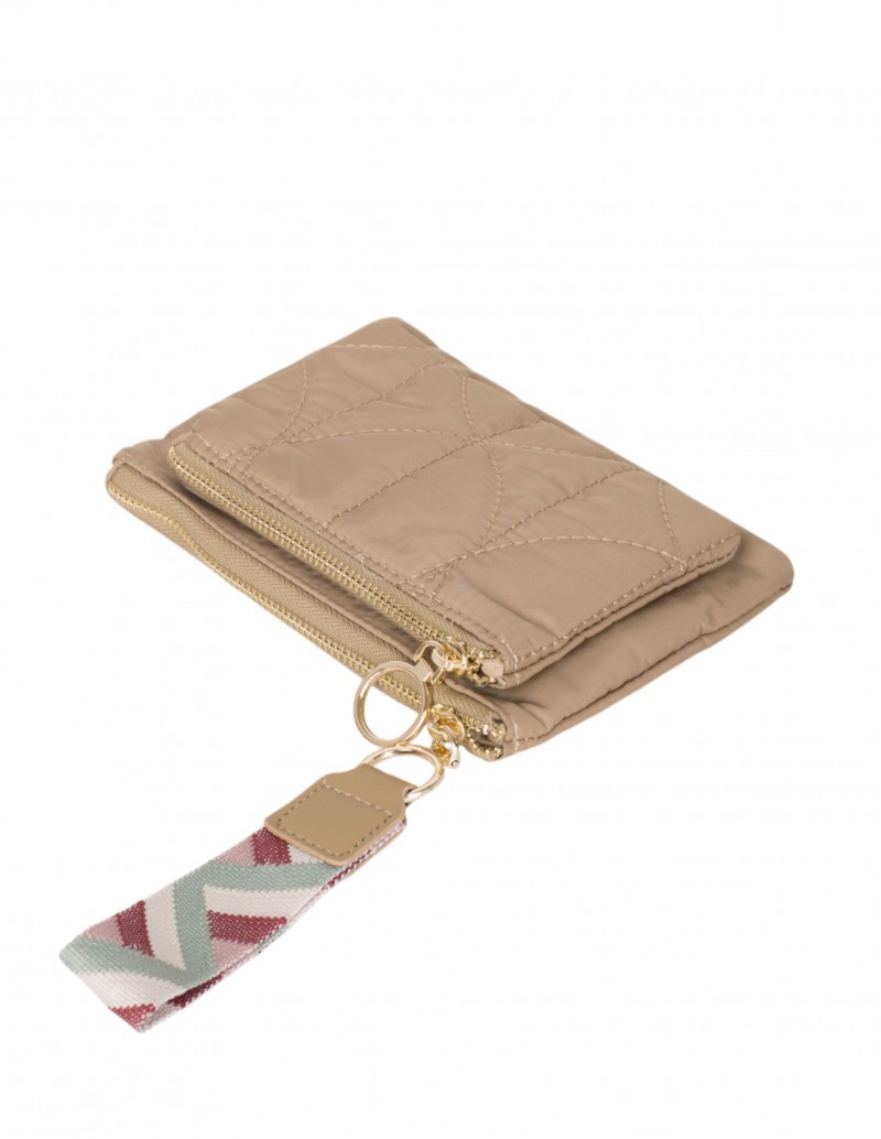 Comprar monedero beige de nylon