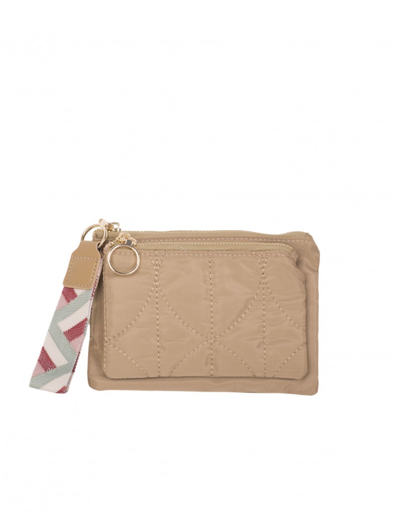 Monedero Nylon Beige