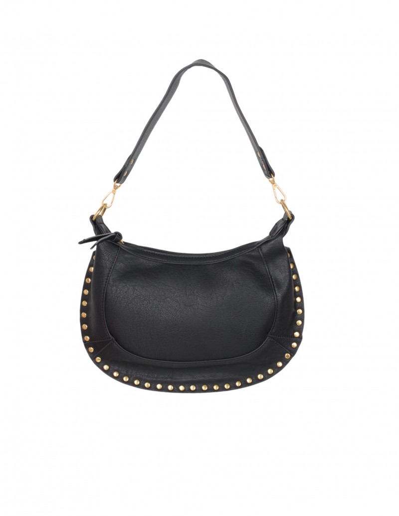 bolso luna tachuelas negro