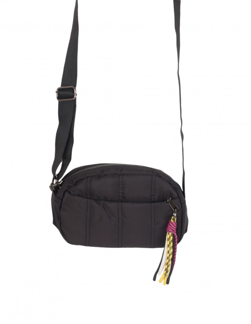 Bolso Bandolera Nylon Negro