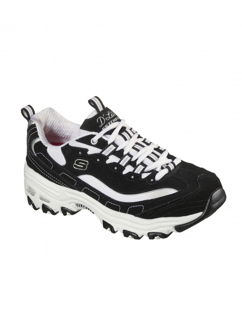 zapatillas negras de plataforma Skechers