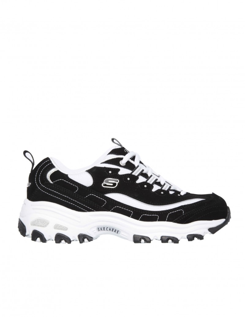 Skechers blancas y negras online