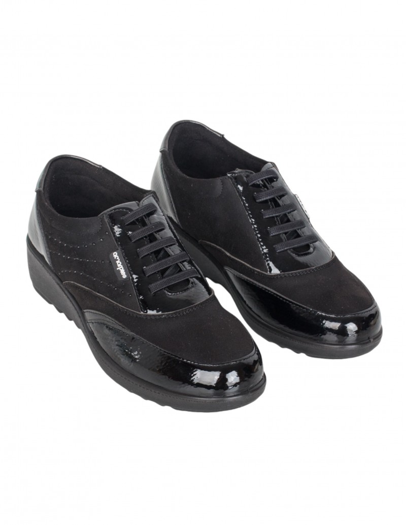 AMARPIES Zapatos Cuña Negros 2