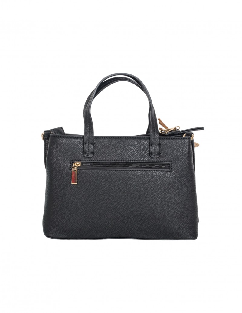 vista trasera bolso satchel negro