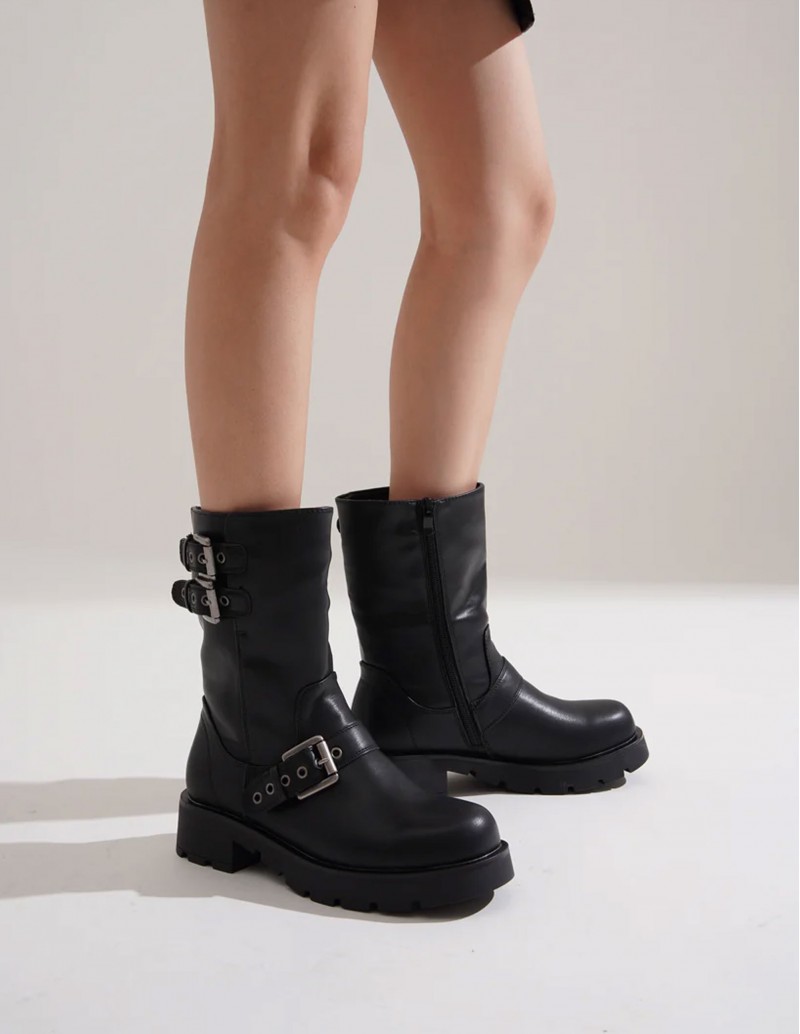 botas moteras punta redonda