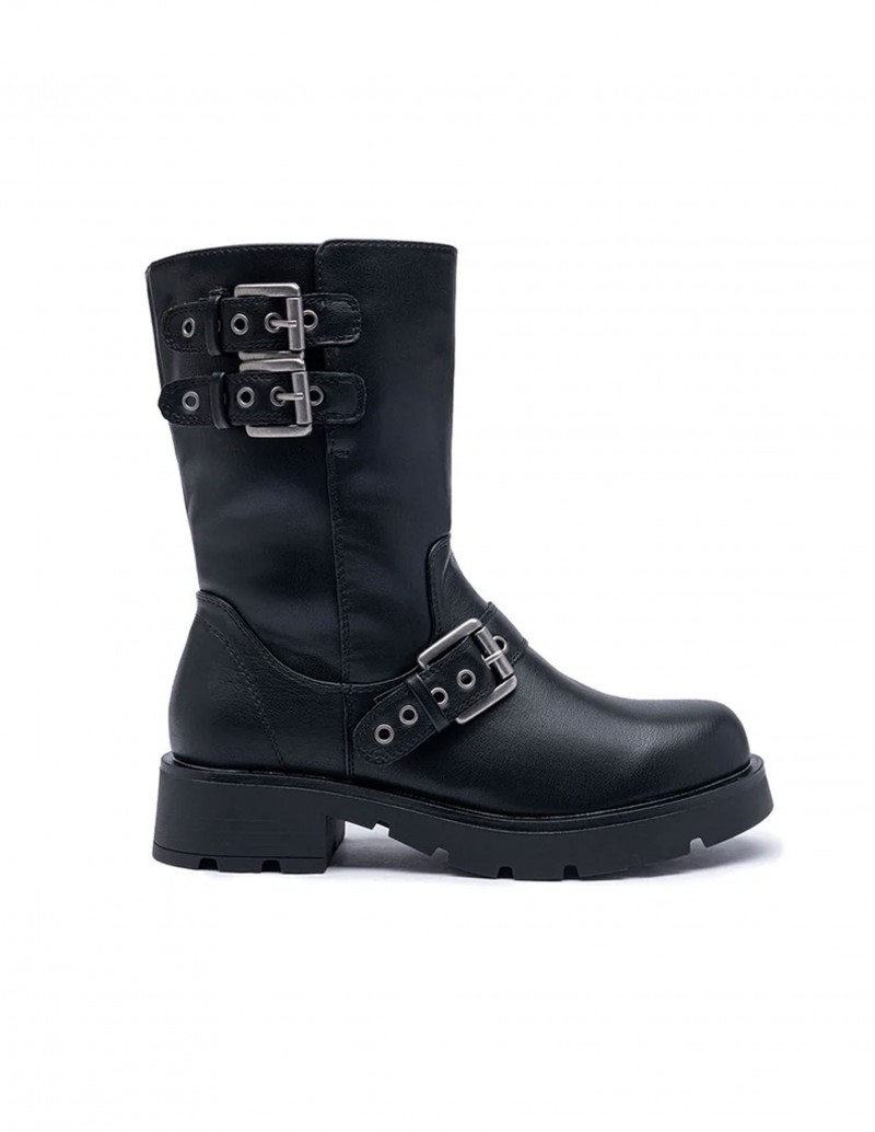 Botas Moteras Hebillas Track Negras