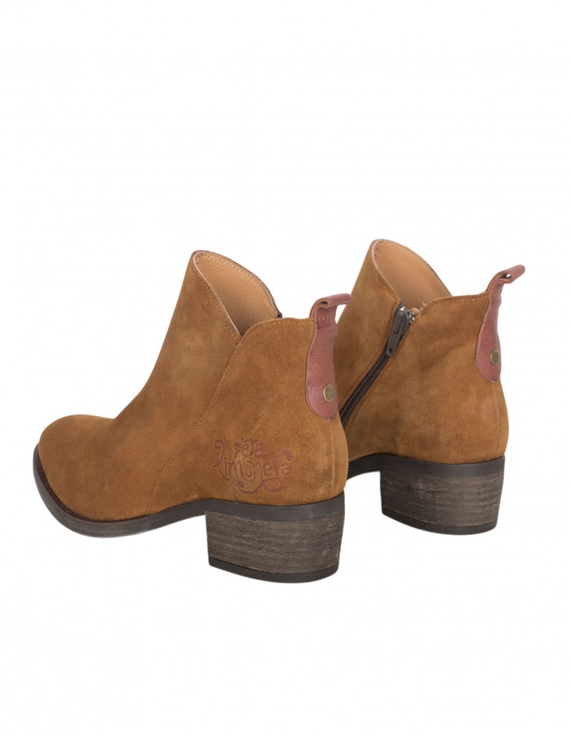 botines camperos mujer color cuero