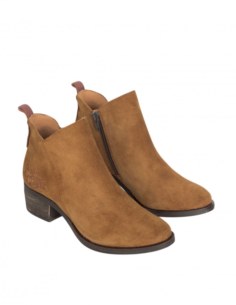 botines camperos cuero