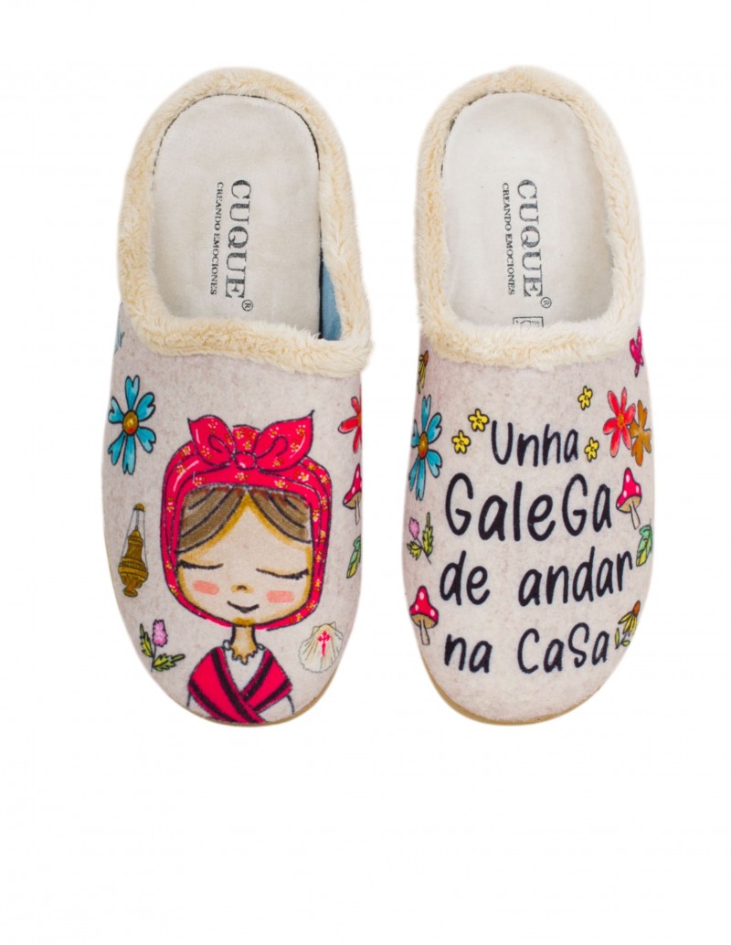 zapatillas casa galega beige