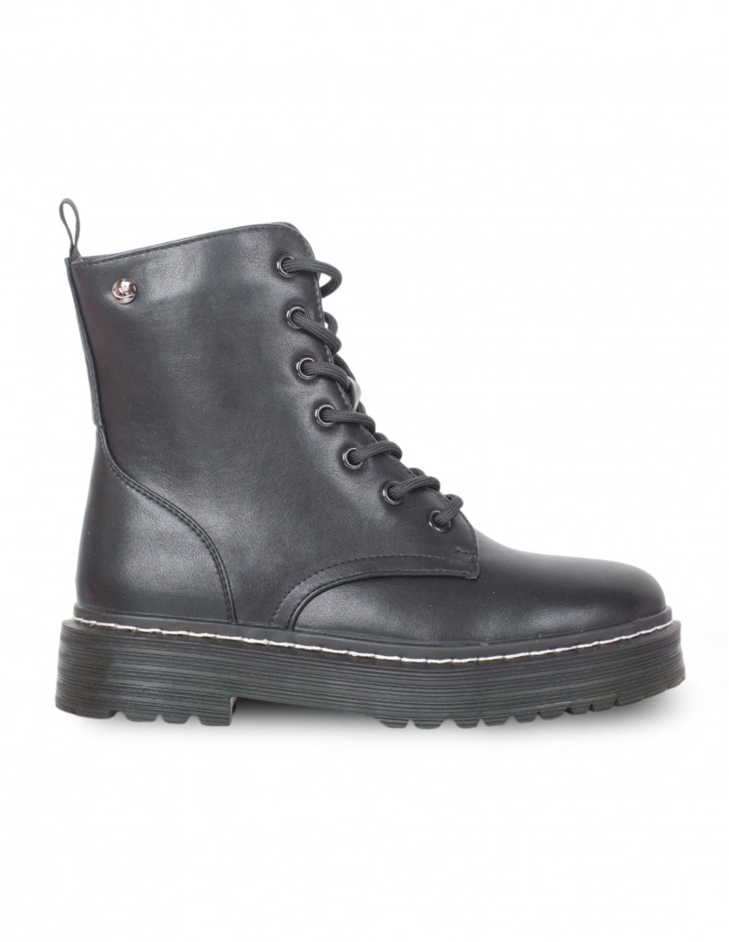 Botas Militares Negras Cordones