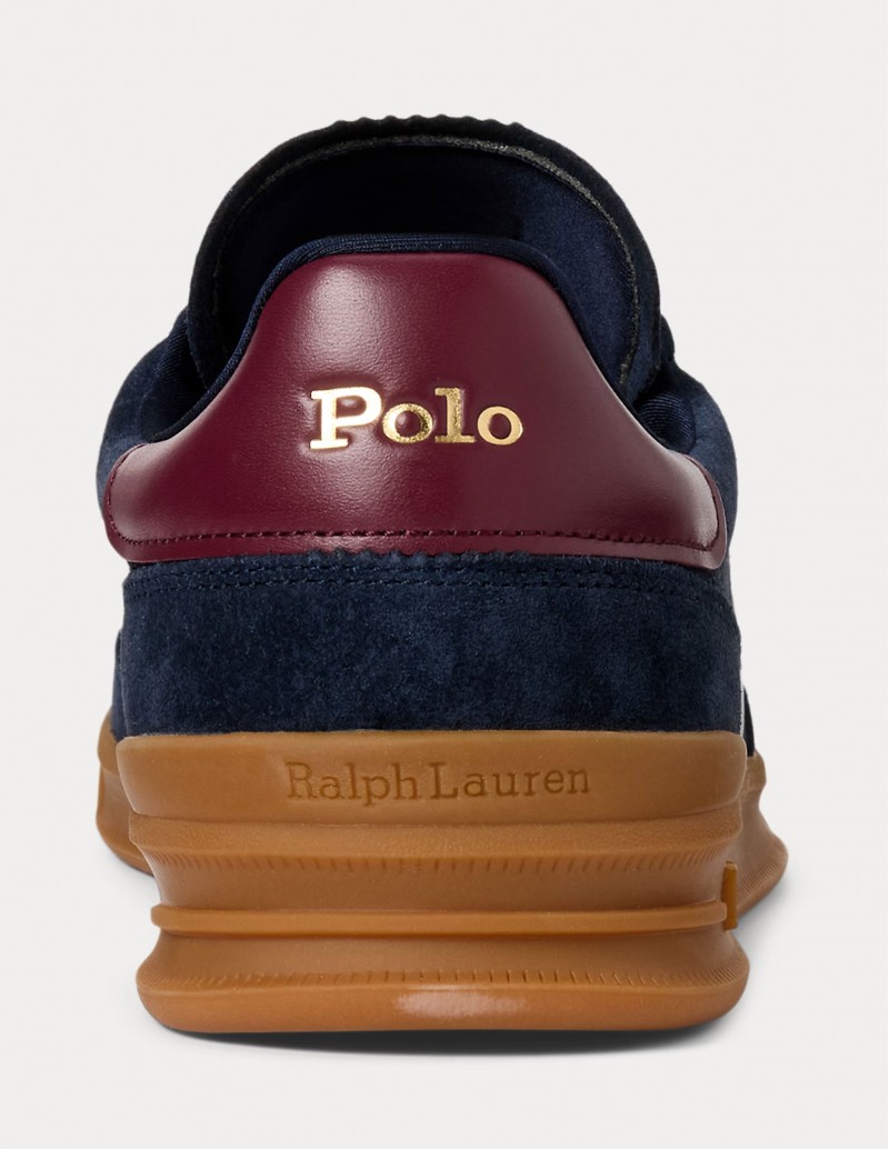 detalle trasera burdeos zapatillas ralph lauren