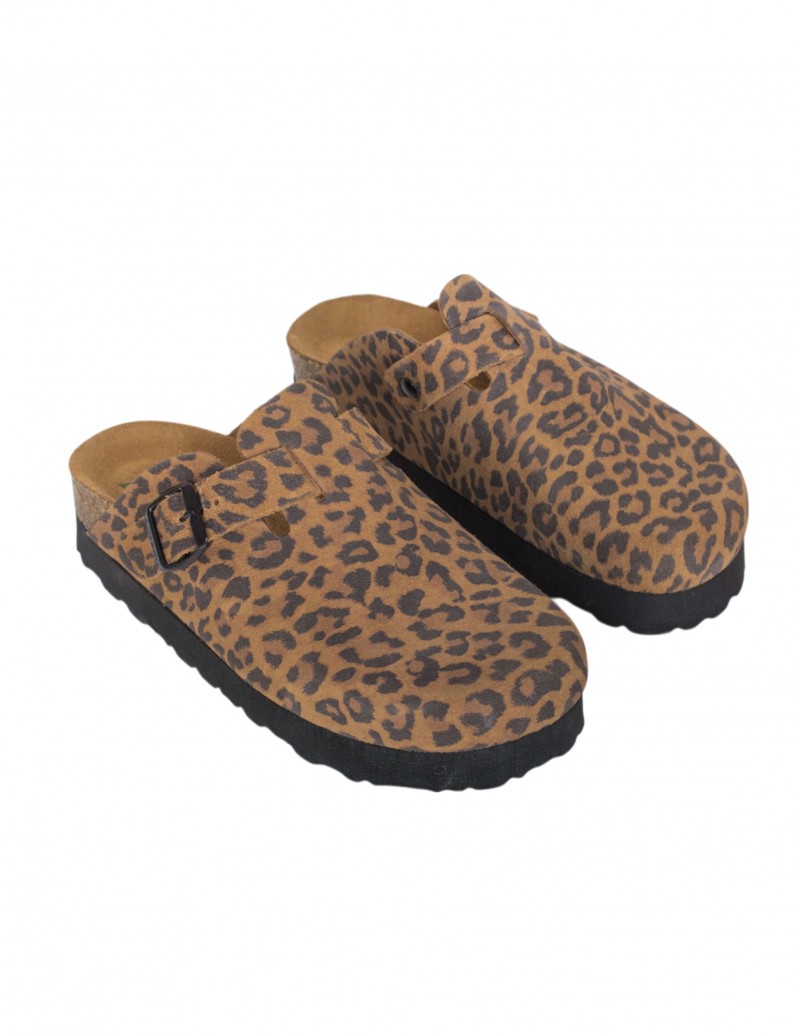 AUTENTI Zuecos Bio Plataforma Leopardo 2