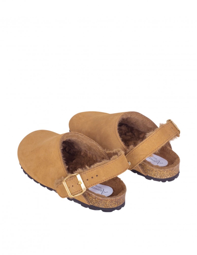 Zuecos Bio Zuecos Con Borreguito Mujer Zuecos Mujer Piel Beige