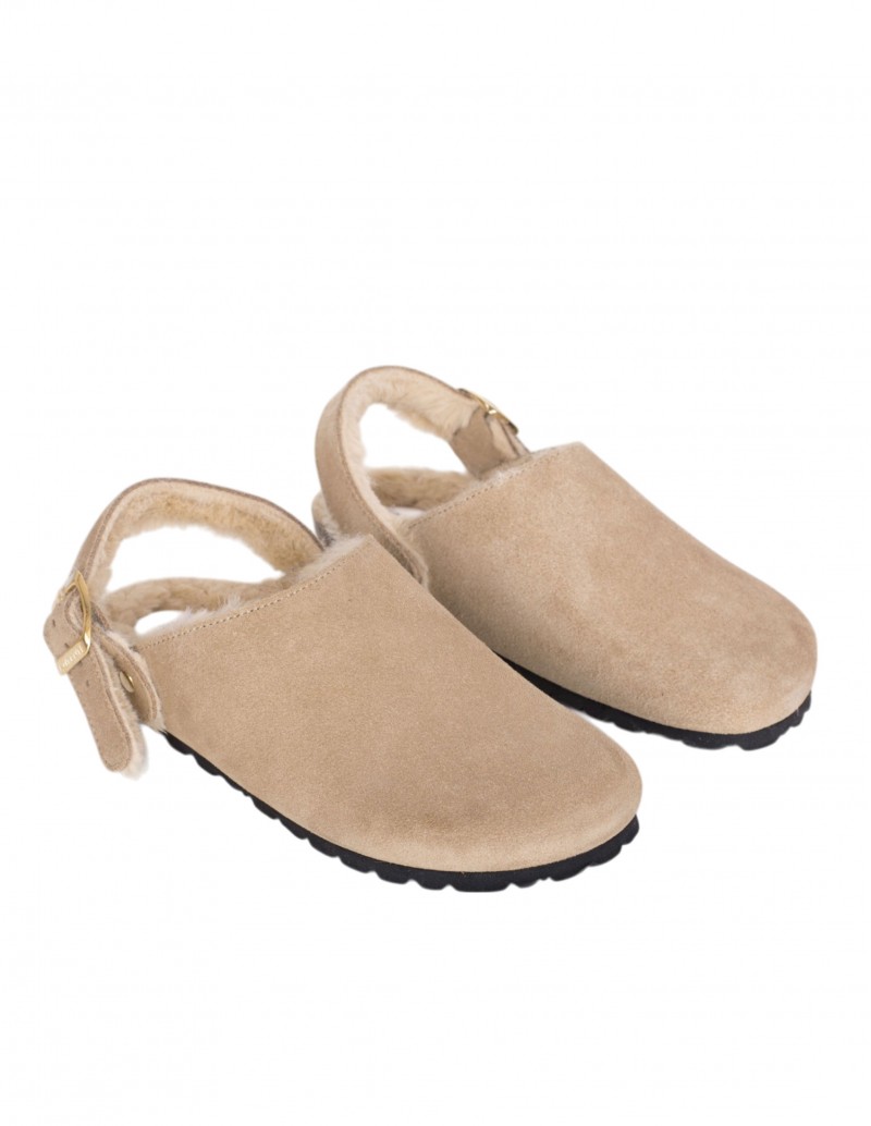AUTENTI Zuecos Bio Pelo Taupe 2