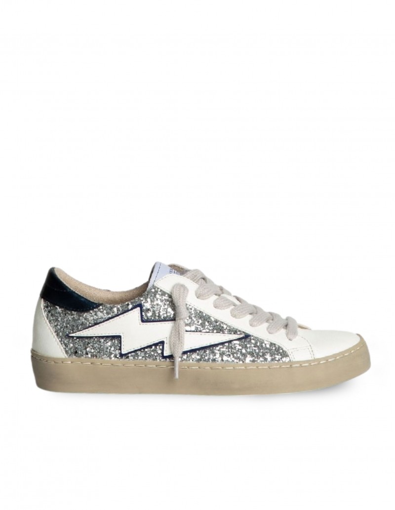 Zapatillas Purpurina Rayo Azul