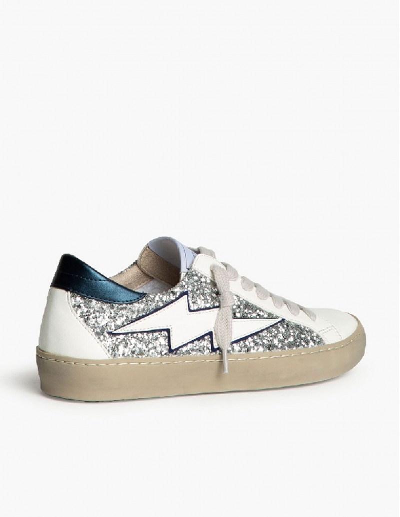 zapatillas rayo azul con glitter