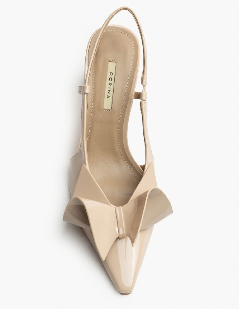 zapatos lazo beige
