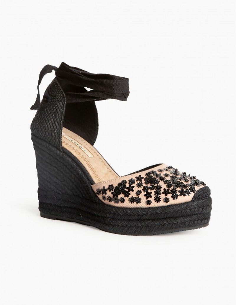 CORINA Alpargatas Cuña Alta Abalorios 2