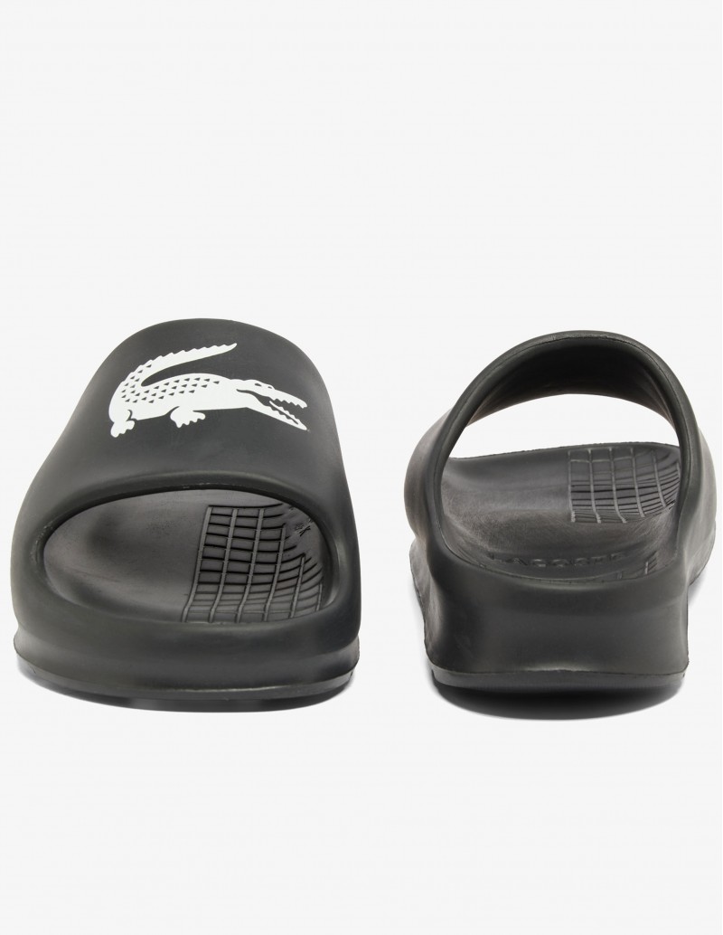 chanclas lacoste negras serve slide 2.0