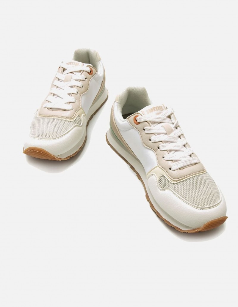 sneakers casual mujer beige