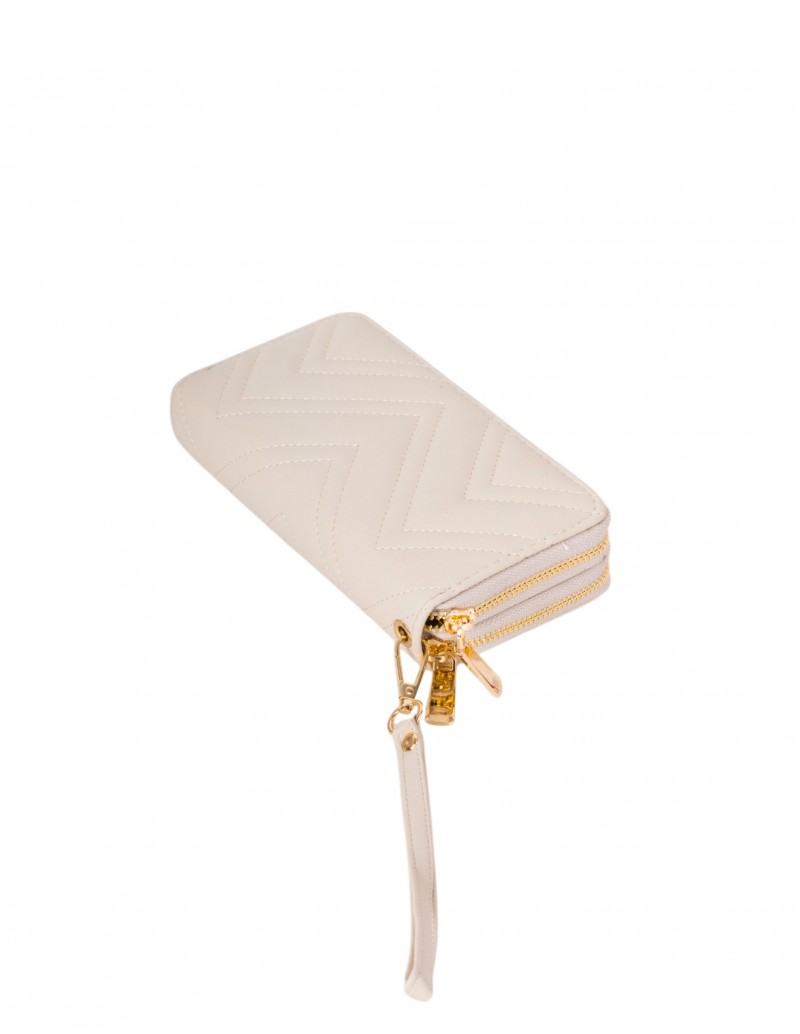 Cartera Grande Acolchada Beige 2
