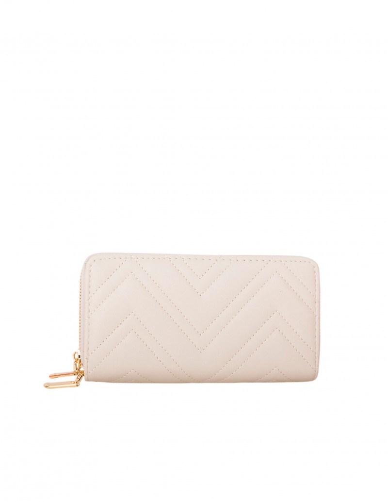 Cartera Grande Acolchada Beige