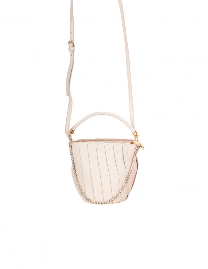 Bolso Bandolera Beige Acordeón