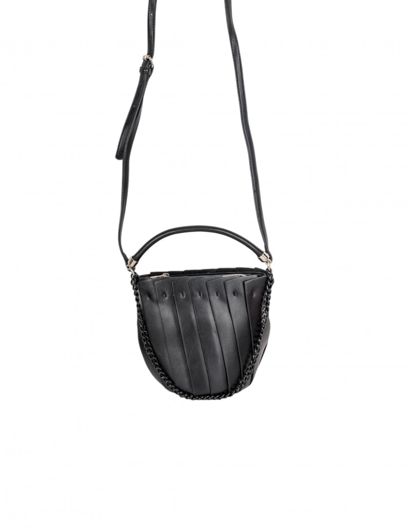 Bolso Bandolera Negro Acordeón