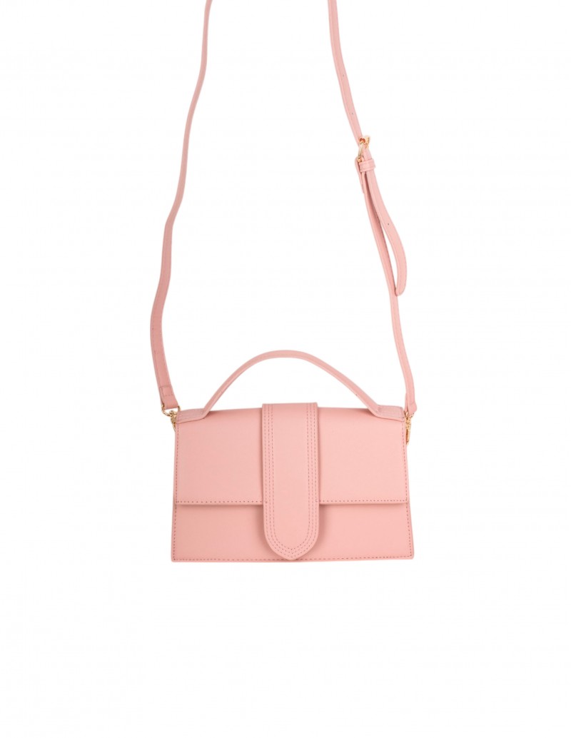 bolso bandolera rosa pastel