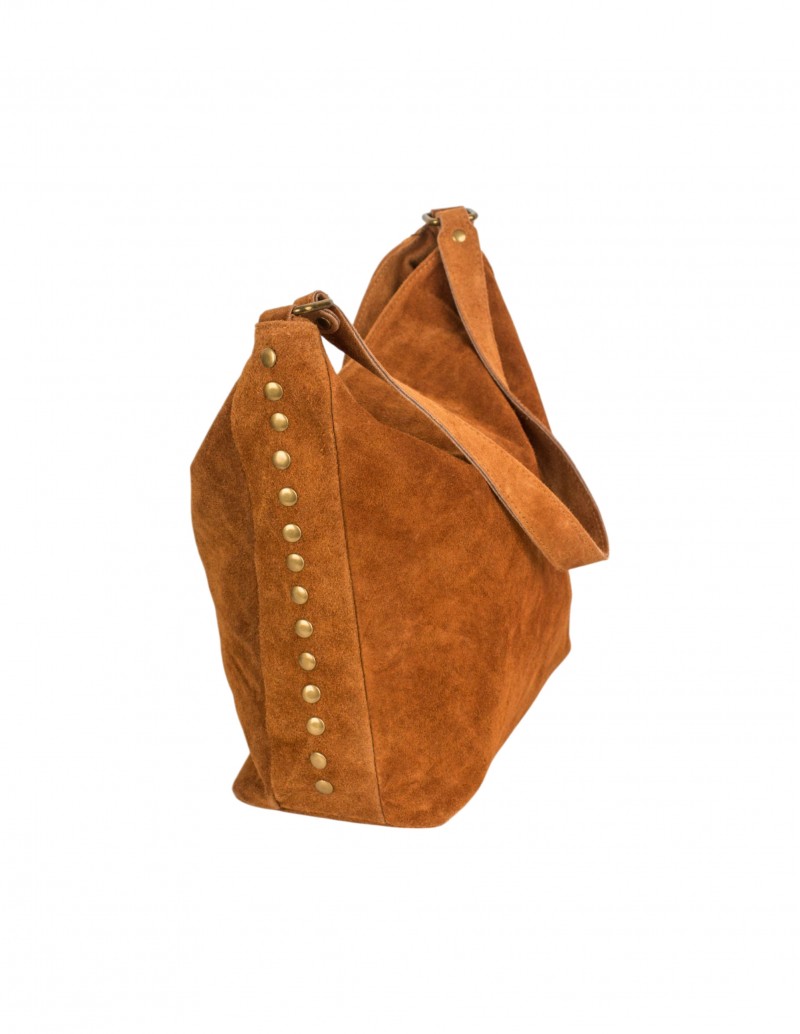 Bolso Hombro Piel Serraje Marrón 2