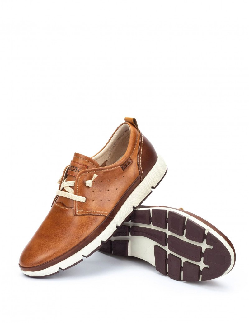 zapatos sport marrón cuero Pikolinos
