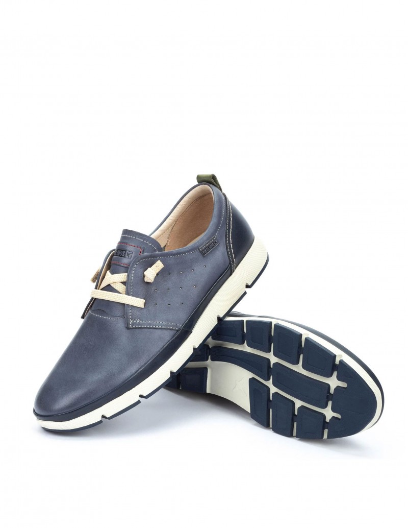 zapatos sport piel marino