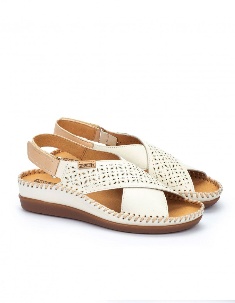 PIKOLINOS Sandalias Cadaqués Velcro Beige 2