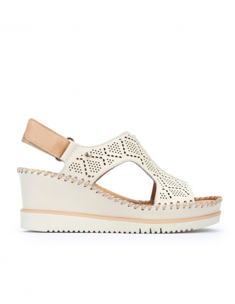 PIKOLINOS Sandalia Cuña Aguadulce Beige