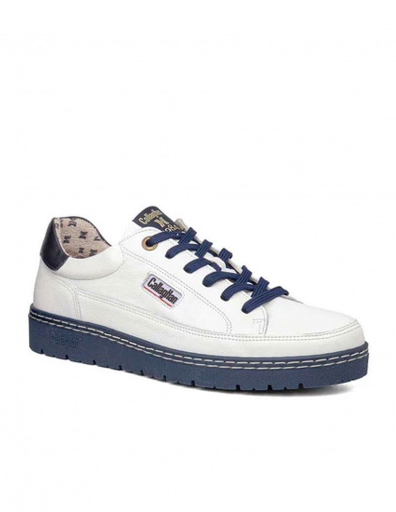Zapatos blancos piel hombre